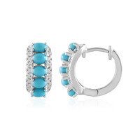 Pendientes en plata con Turquesa bella durmiente