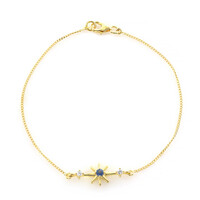 Brazalete en plata con Zafiro azul