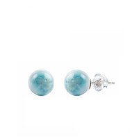 Pendientes en plata con Larimar