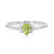 Anillo en plata con Turmalina cuprífera