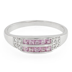 Anillo en plata con Zafiro de Ceilán rosa