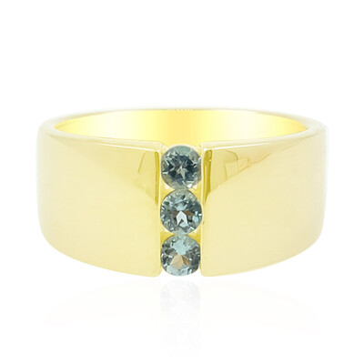 Anillo en oro con Turmalina nigeriana paraiba