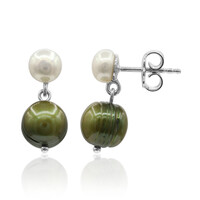 Pendientes en plata con Perla Freshwater (TPC)