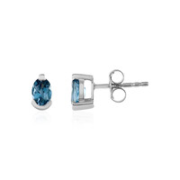 Pendientes en plata con Topacio azul de Londres