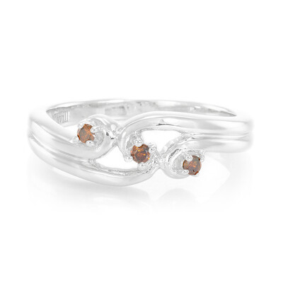Anillo de hombre en plata con Diamante fantasía