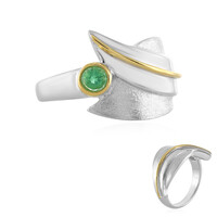 Anillo en plata con Esmeralda de Etiopía
