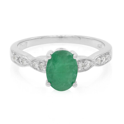 Anillo en plata con Esmeralda de Bahía