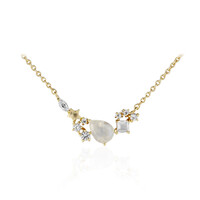 Collar en plata con Piedra de Luna arcoíris