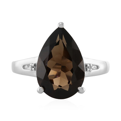 Anillo en plata con Cuarzo ahumado