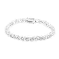 Brazalete en plata con Topacio blanco