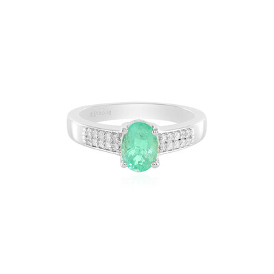 Anillo en plata con Esmeralda de Rusia