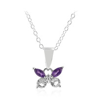 Collar en plata con Amatista de Zambia