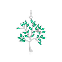 Colgante en plata con Ónix verde