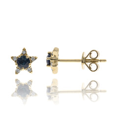 Pendientes en oro con Zafiro de Ceilán (CIRARI)