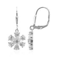 Pendientes en plata con Topacio blanco