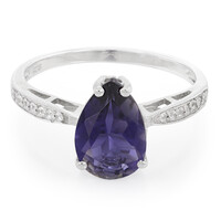Anillo en plata con Iolita de Orissa