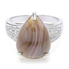 Anillo en plata con Ágata de Botsuana