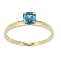 Anillo en plata con Topacio azul de Londres