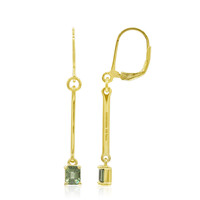 Pendientes en plata con Zafiro verde
