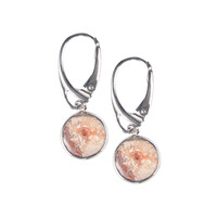 Pendientes en plata con Ágata lace