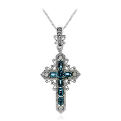 Collar en plata con Topacio azul de Londres (Dallas Prince Designs)