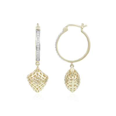 Pendientes en oro con I1 (I) Diamante (Ornaments by de Melo)