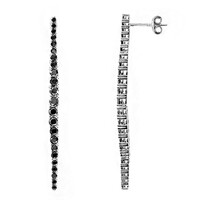 Pendientes en plata con Espinela negra
