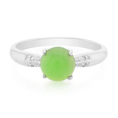 Anillo en plata con Crisoprasa imperial