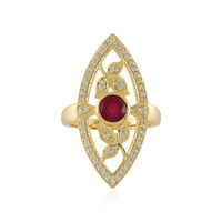 Anillo en plata con Rubí de Madagascar