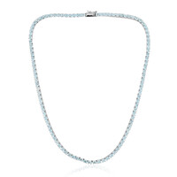 Collar en plata con Topacio azul cielo