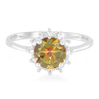 Anillo en plata con Topacio jungla