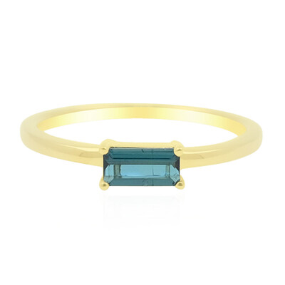 Anillo en oro con Indidolita de Brasil