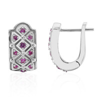 Pendientes en plata con Zafiro rosado (Remy Rotenier)