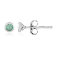 Pendientes en plata con Esmeralda de Colombia