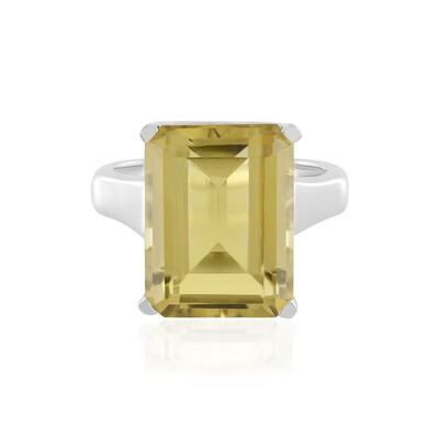 Anillo en plata con Quarzo limón
