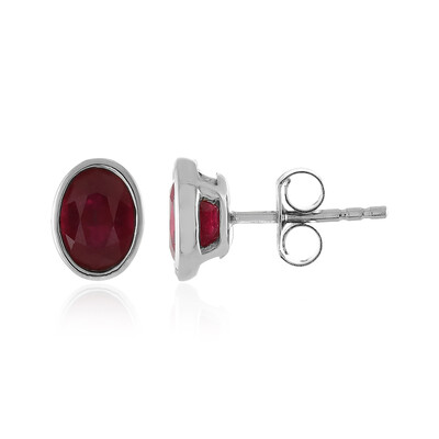 Pendientes en plata con Rubí de Madagascar