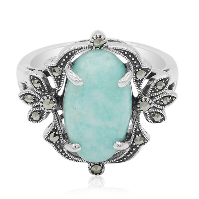 Anillo en plata con Amazonita