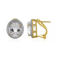 Pendientes en plata con Topacio blanco
