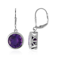 Pendientes en plata con Amatista de Zambia