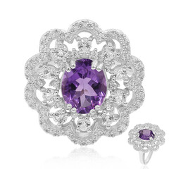 Anillo en plata con Amatista