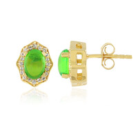 Pendientes en plata con Ópalo verde de Etiopia