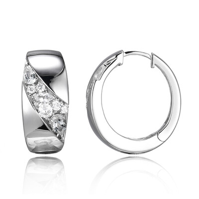 Pendientes en plata con Topacio blanco (Adela Silber)