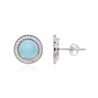Pendientes en plata con Larimar