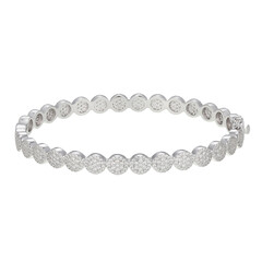 Brazalete en plata con Zircón (Adela Silber)