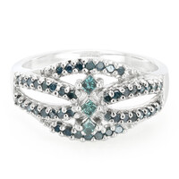 Anillo en plata con Diamante fantasía