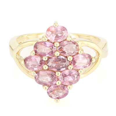 Anillo en oro con Zafiro Padparascha no calentado (AMAYANI)