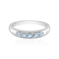 Anillo en plata con Aguamarina Santa María