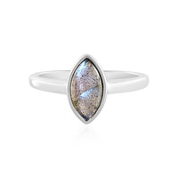 Anillo en plata con Labradorita