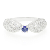 Anillo en plata con Zafiro de Kanchanaburi