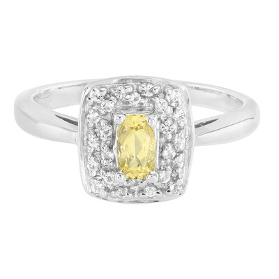Anillo en plata con Berilo amarillo